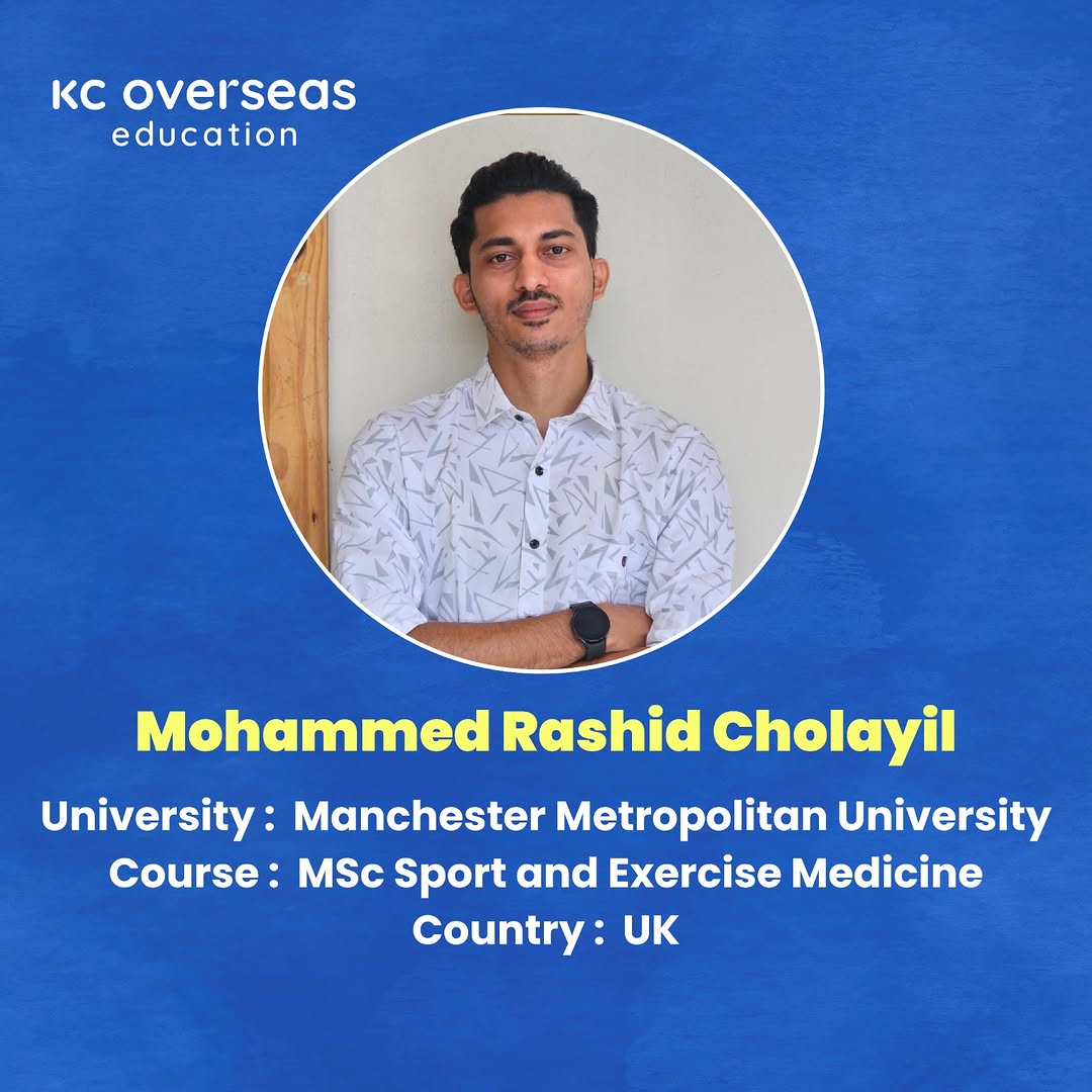 Student pursuining msc sports and exercise medicine at UK