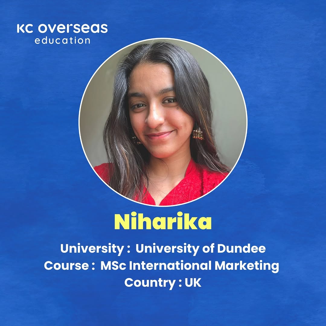 Success story of Niharika pursuing msc in international marketing