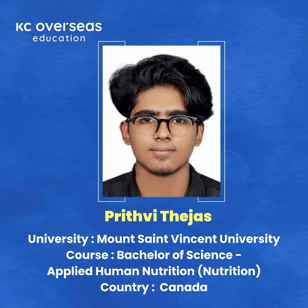 Student pursuing bachelors of science at canada