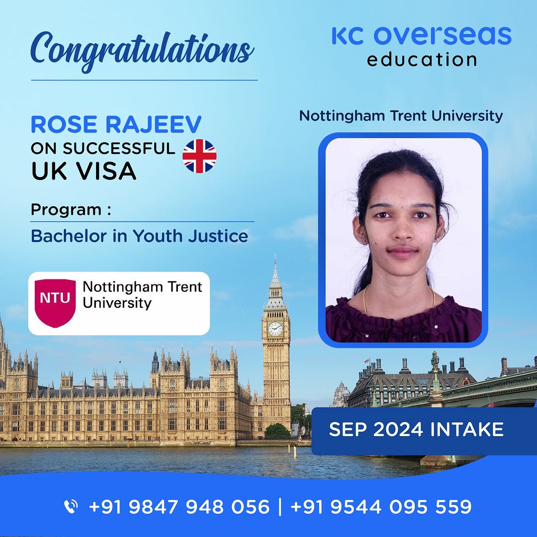 Student of KC Overseas Calicut pursuing bachelors at a uni in UK