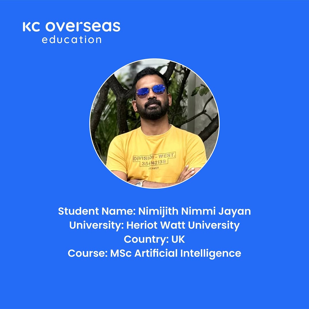 Student studying in UK who got admission through KC overseas education