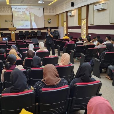 Informative session on study , work and settle abroad done by the director of the study abroad consultant